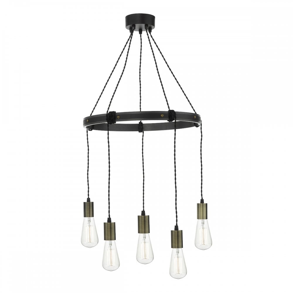 Ivan 5 Light Pendant Rustic