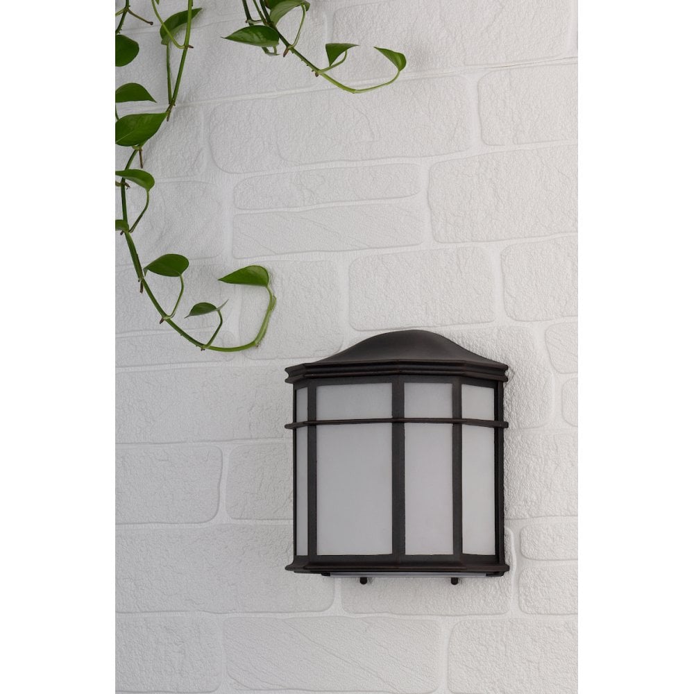 Dulbecco Wall Light Black and Acrylic IP44