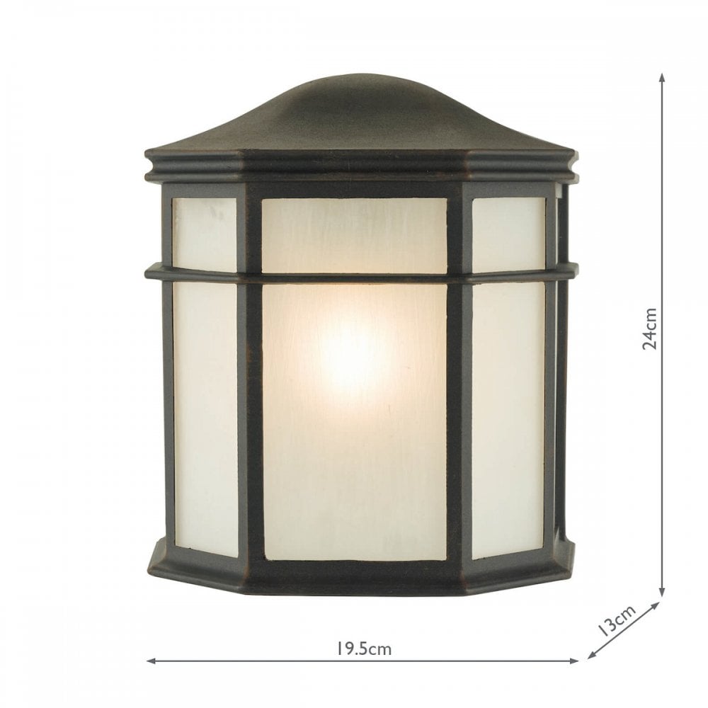 Dulbecco Wall Light Black and Acrylic IP44