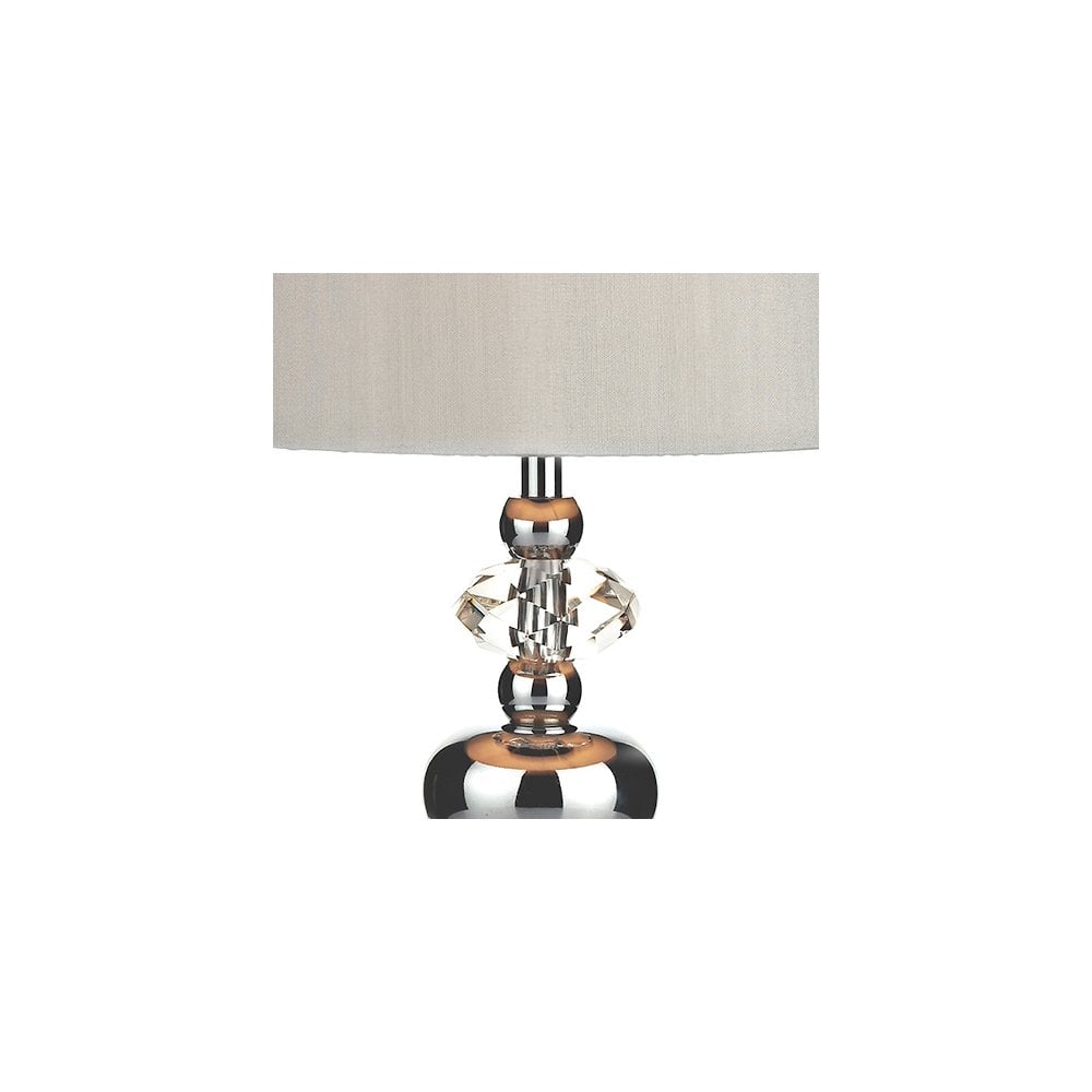 Edith Touch Table Lamp Polished Chrome complete with Shade