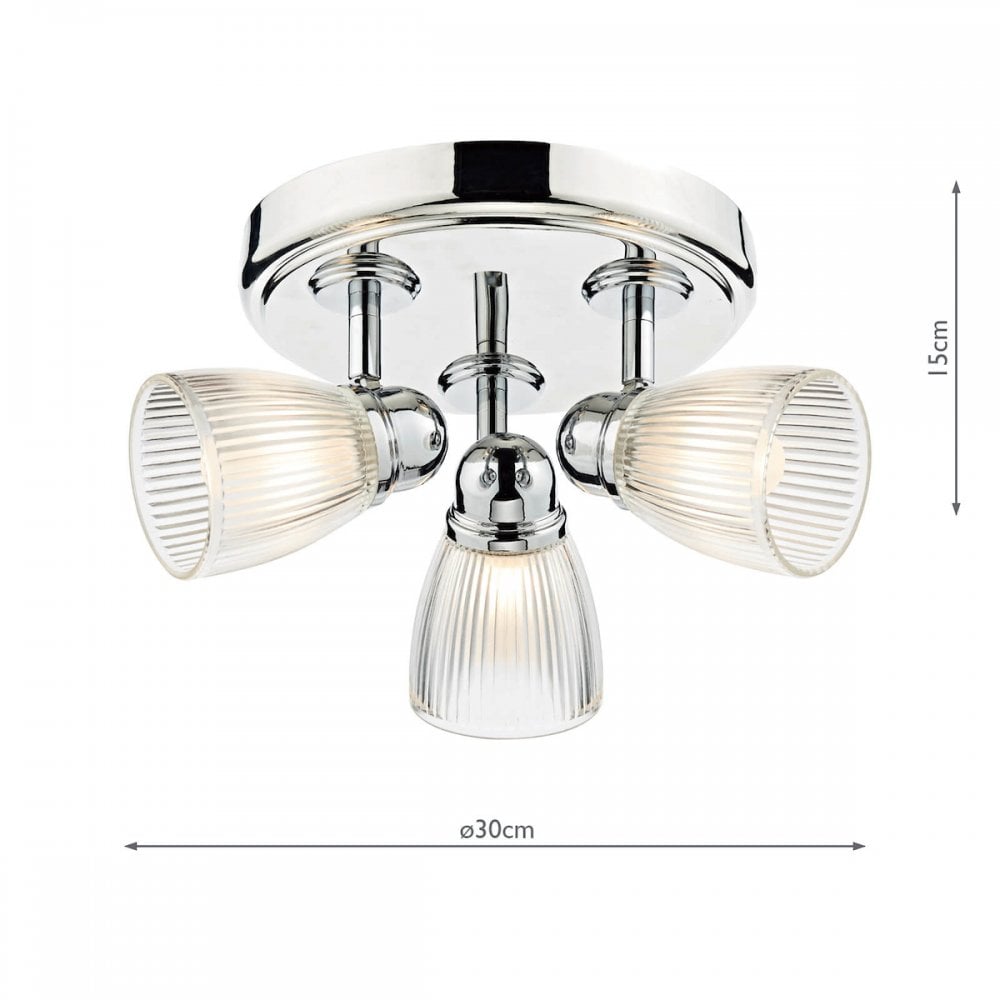 Cedric 3 Light Spotlight Polished Chrome