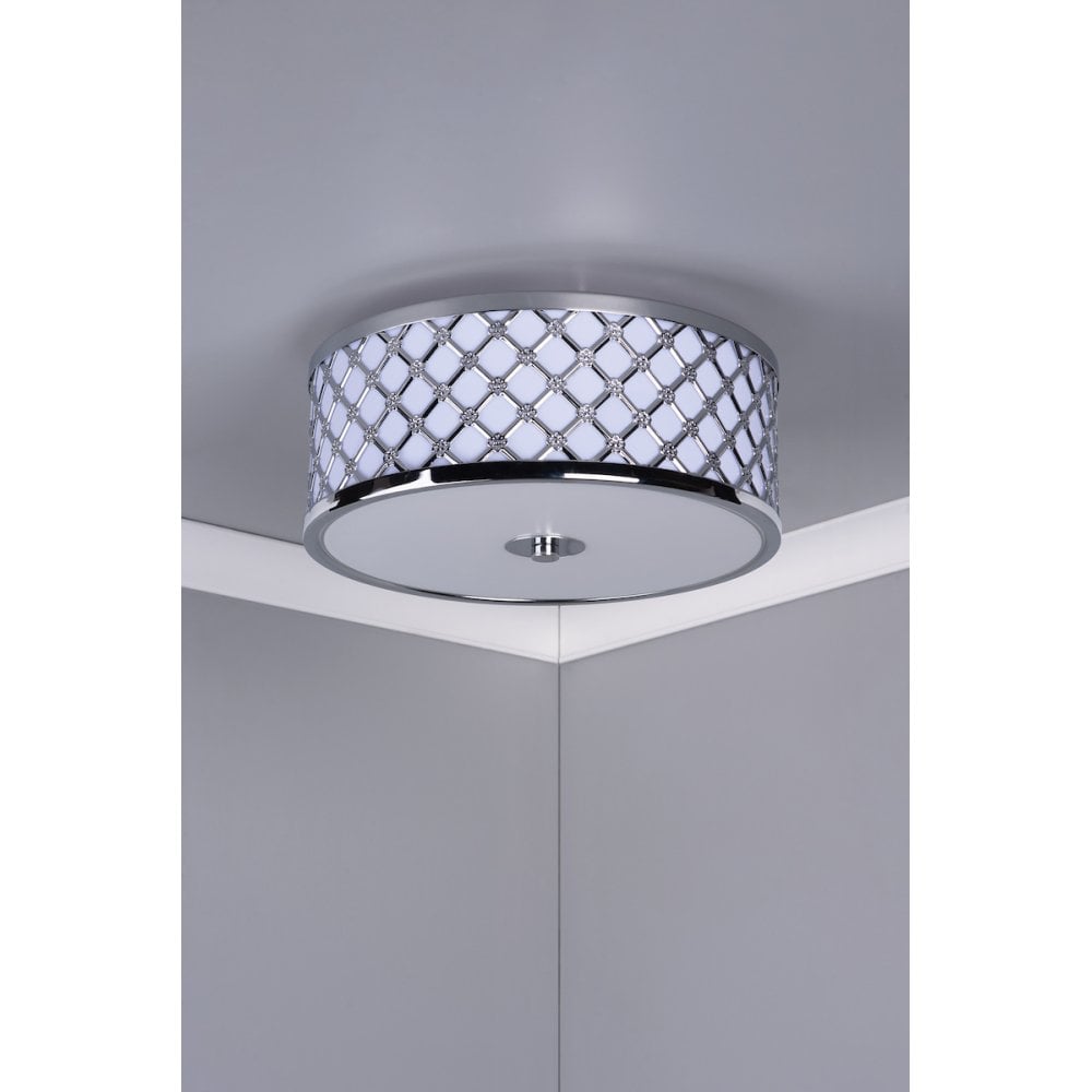 Civic 2 Light Flush Small Polished Chrome