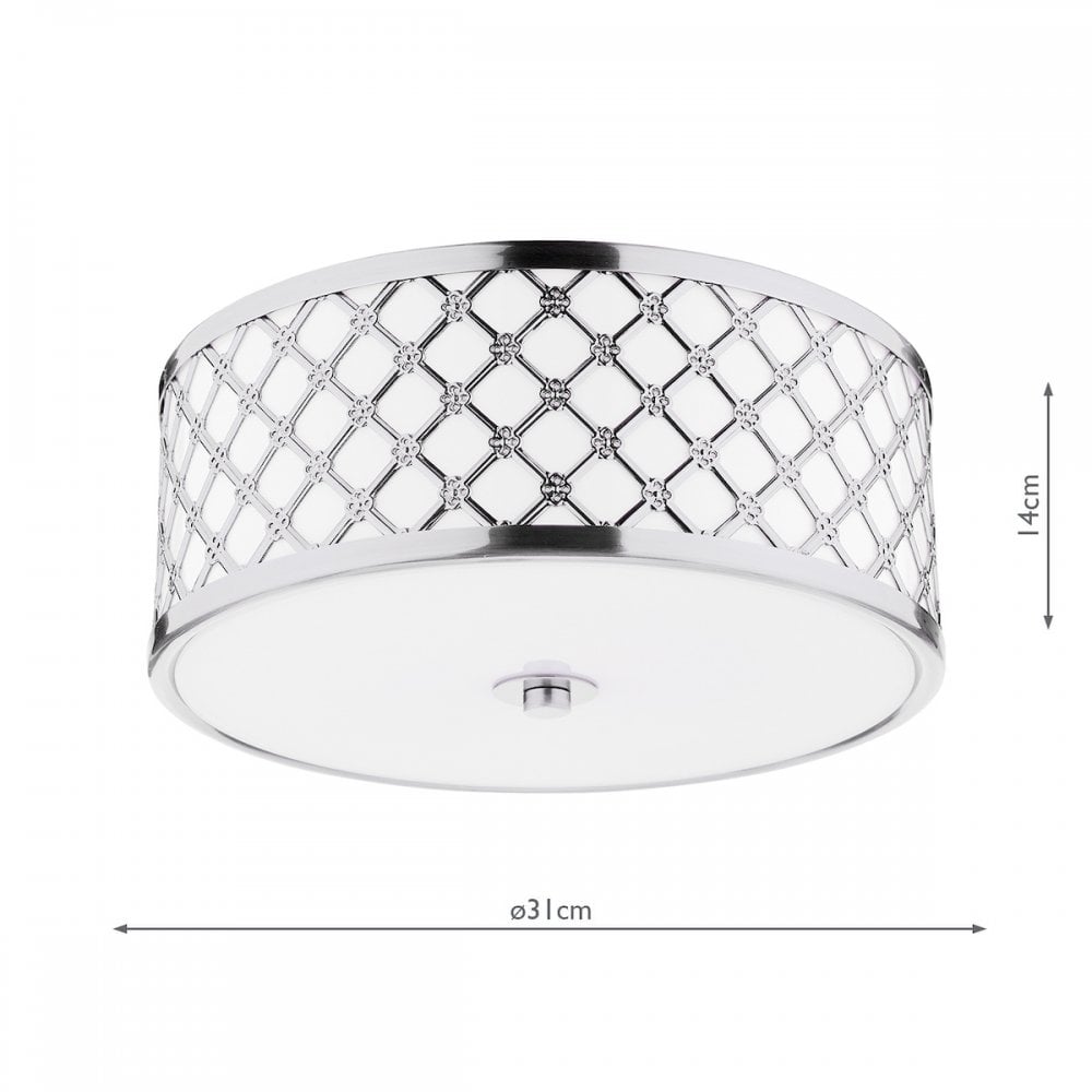 Civic 2 Light Flush Small Polished Chrome