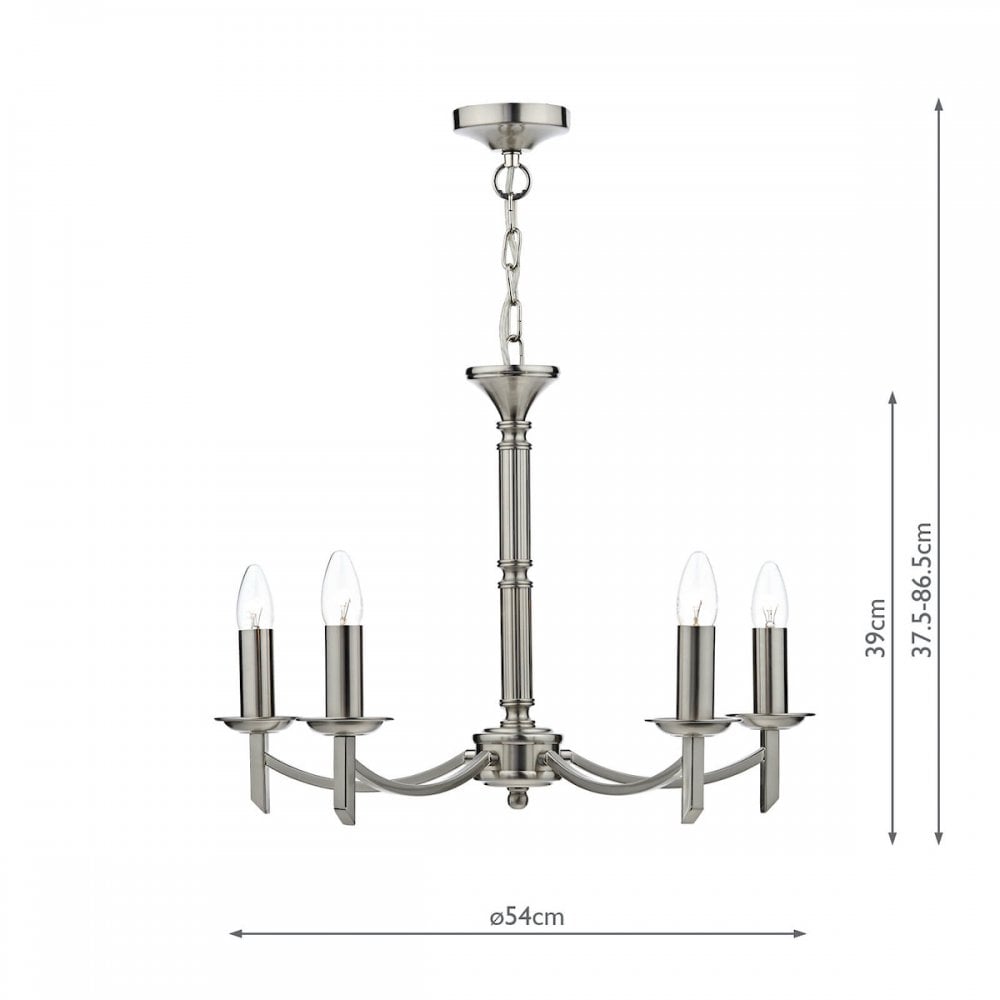 Ambassador 5 Light Dual Mount Pendant Satin Chrome