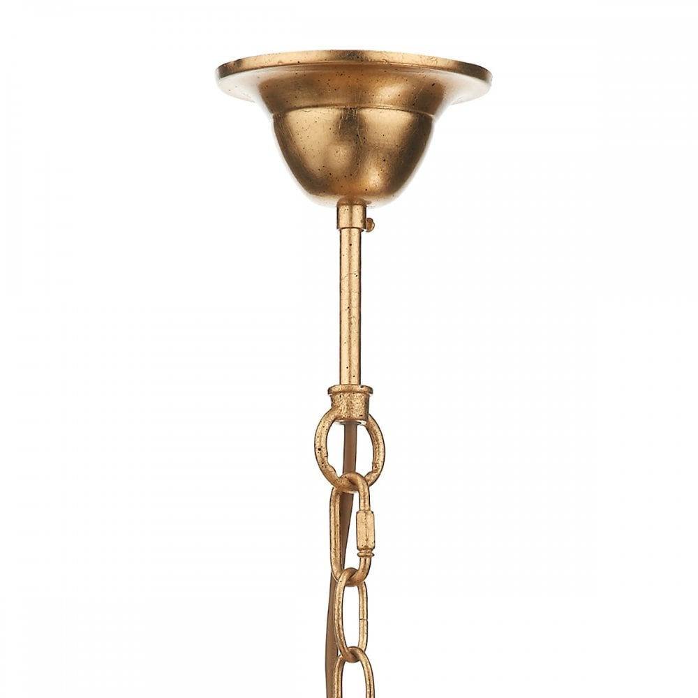 Atticus 5-Light Gold Leaf Patterned Pendant