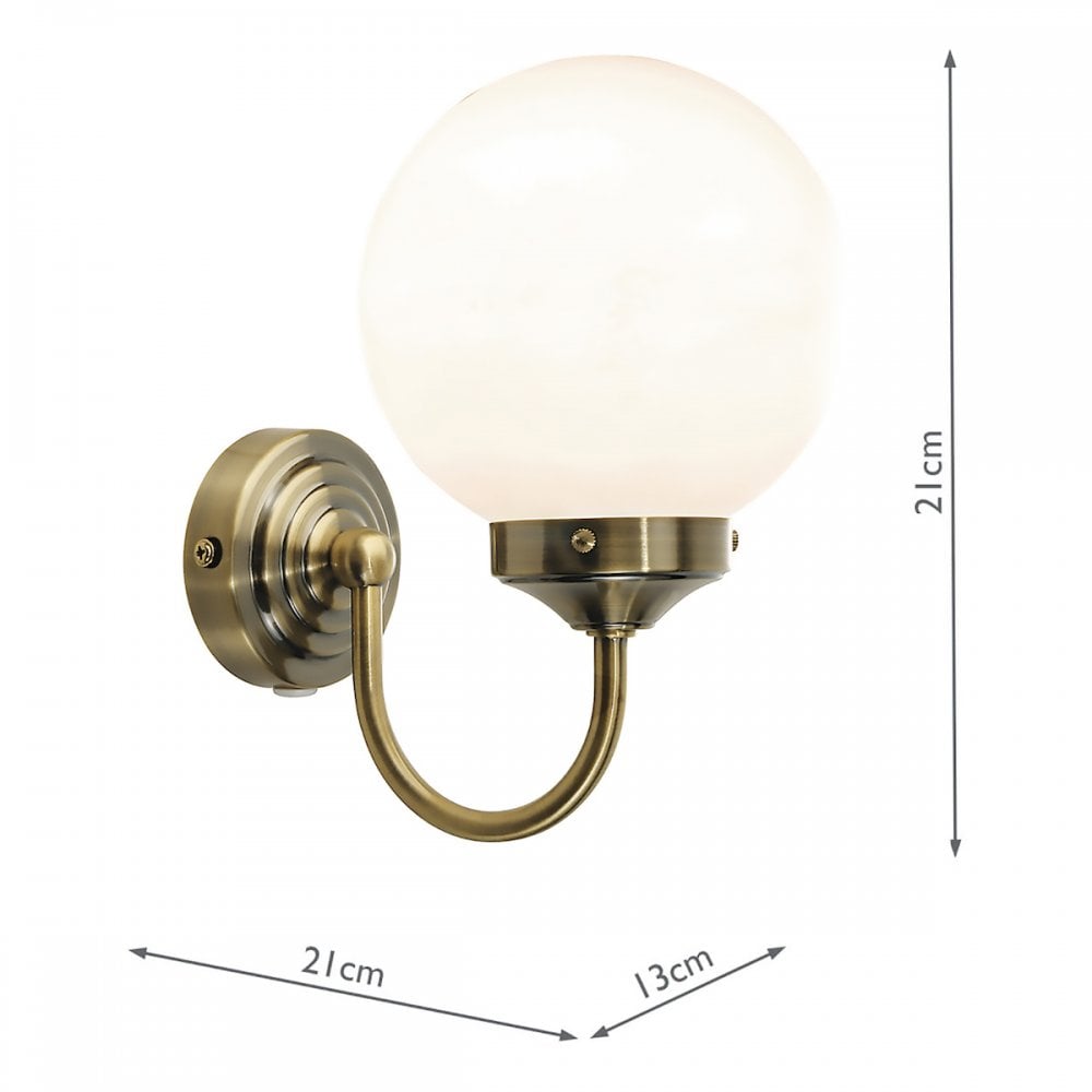 Barclay 1-Light Antique Brass Wall Bracket