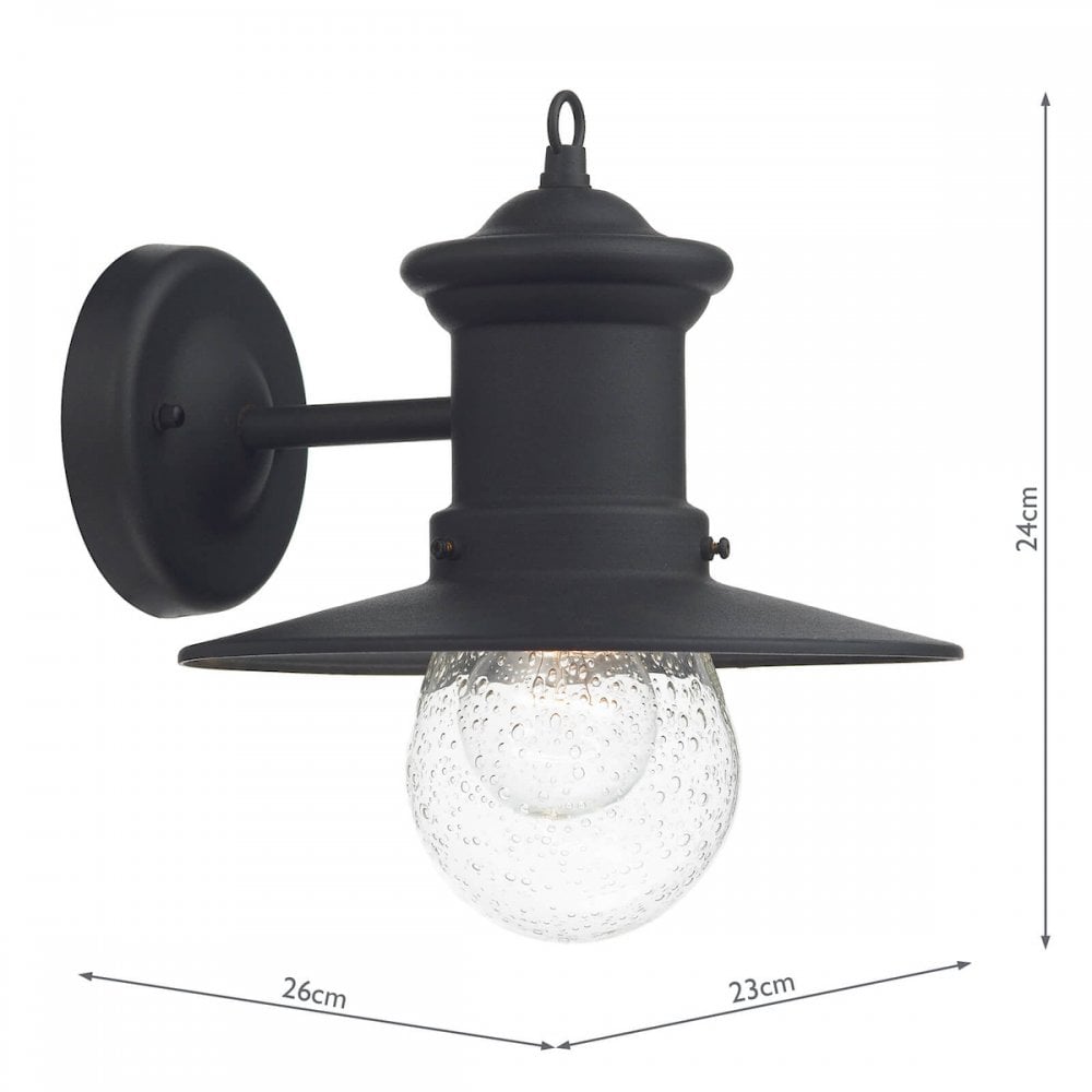 Sedgewick Outdoor Wall Light in Black IP44