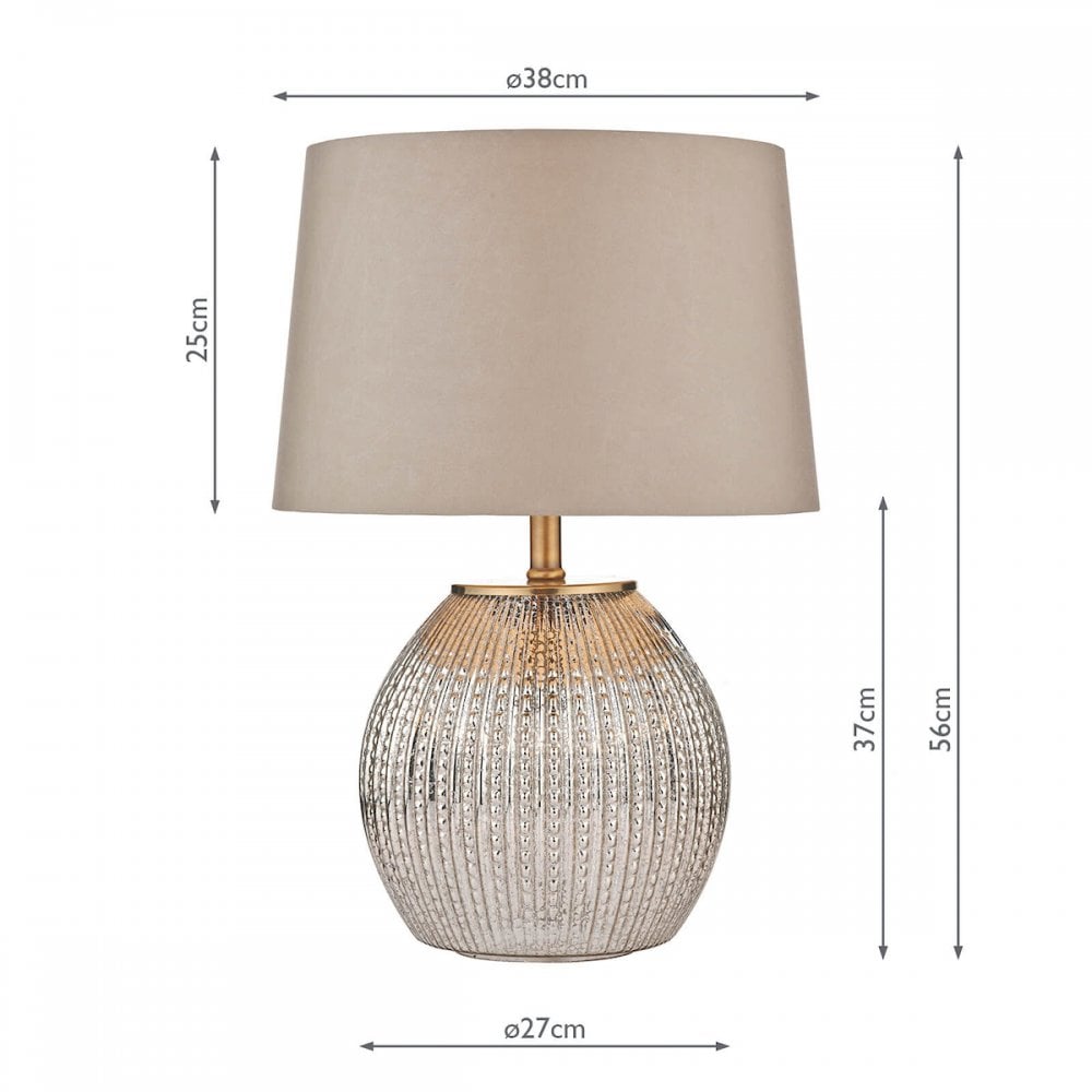 Sonia Antique Silver Table Lamp