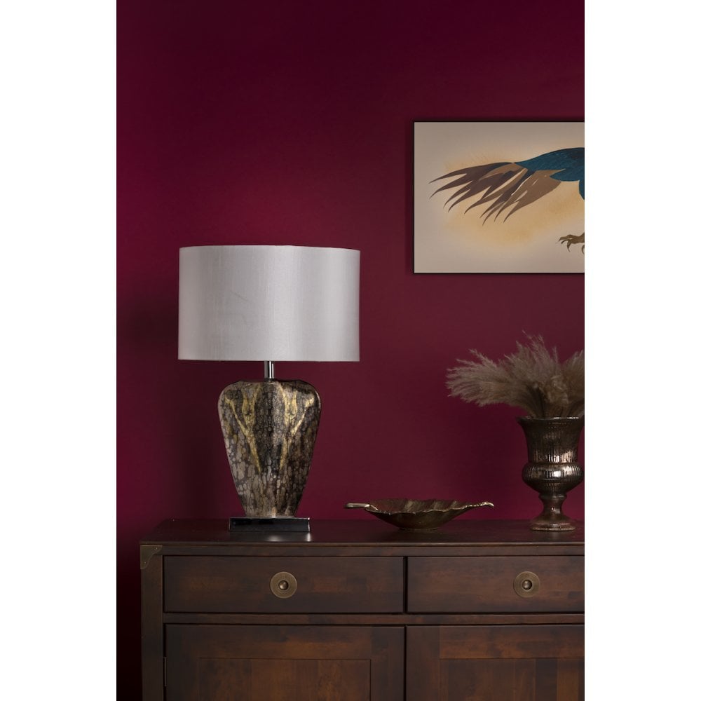 Syracuse Mercury Gold Table Lamp C/W Shade