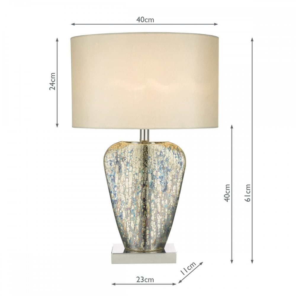 Syracuse Mercury Gold Table Lamp C/W Shade