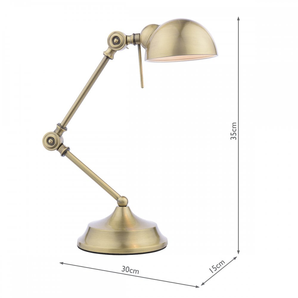 Ranger Table Lamp in Antique Brass