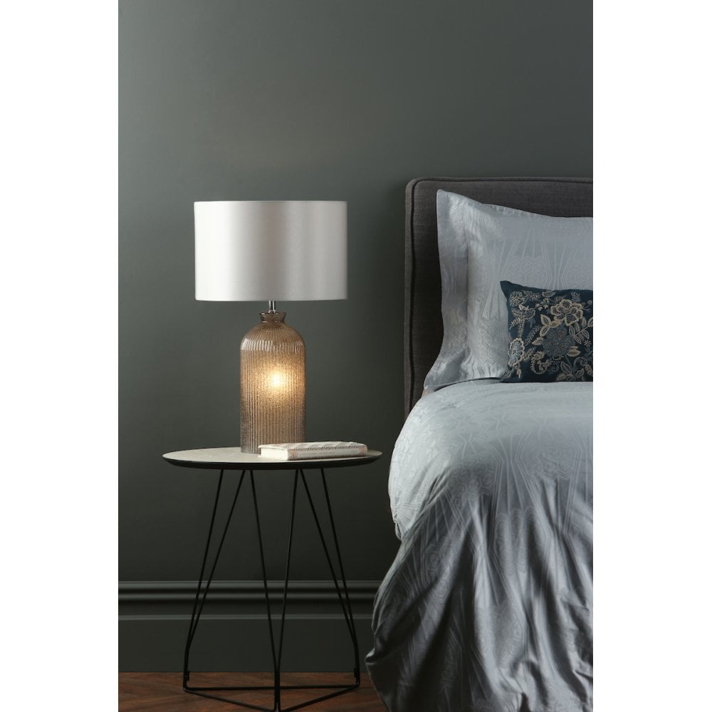 Pamplona Grey Table Lamp C/W Shade
