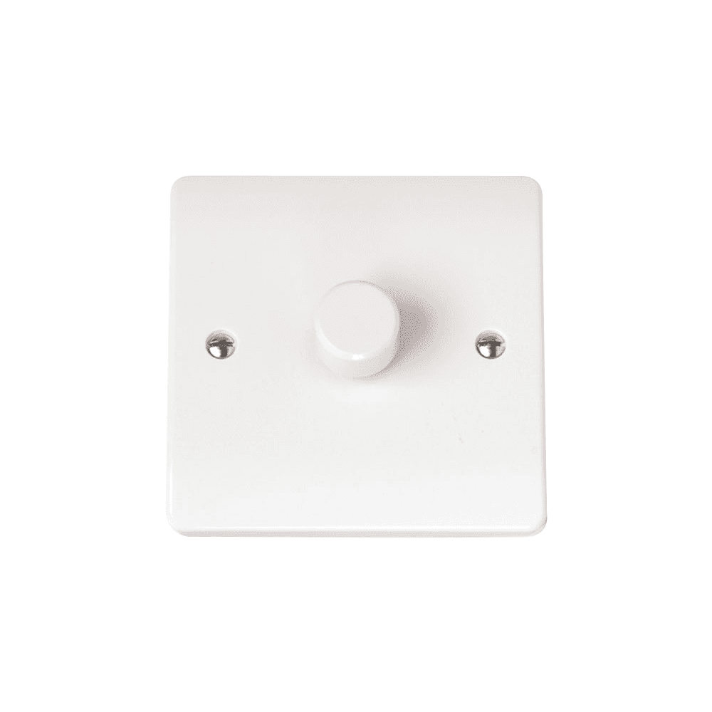 White 1 Gang Dimmer Switch