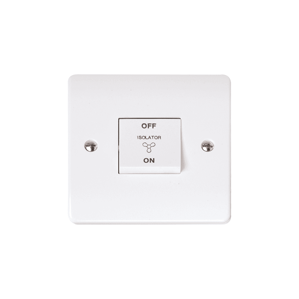 White 3 Pole Fan Isolation Switch