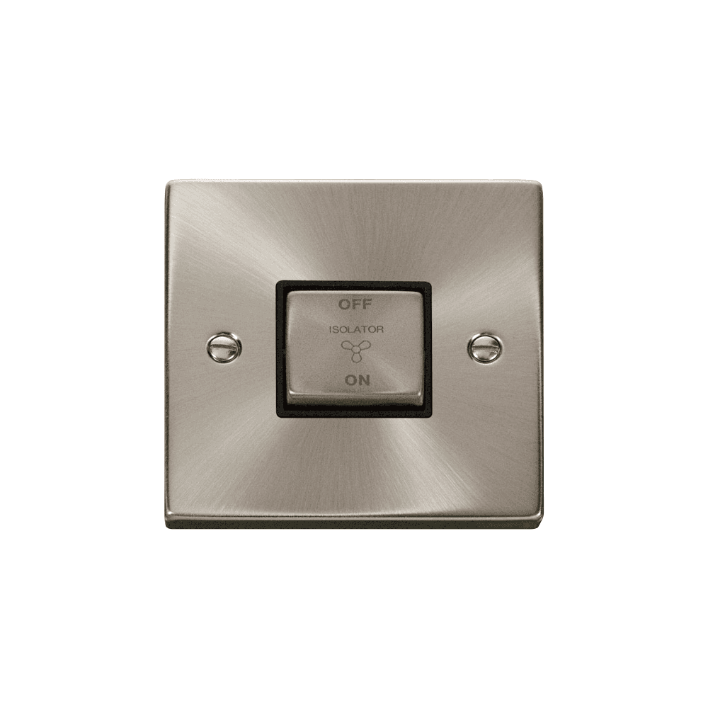 Satin Chrome 3 Pole Fan Isolation Switch