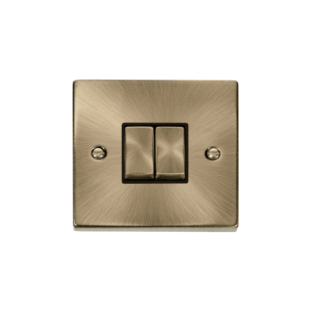 Antique Brass 2 Gang 2 Way Switch