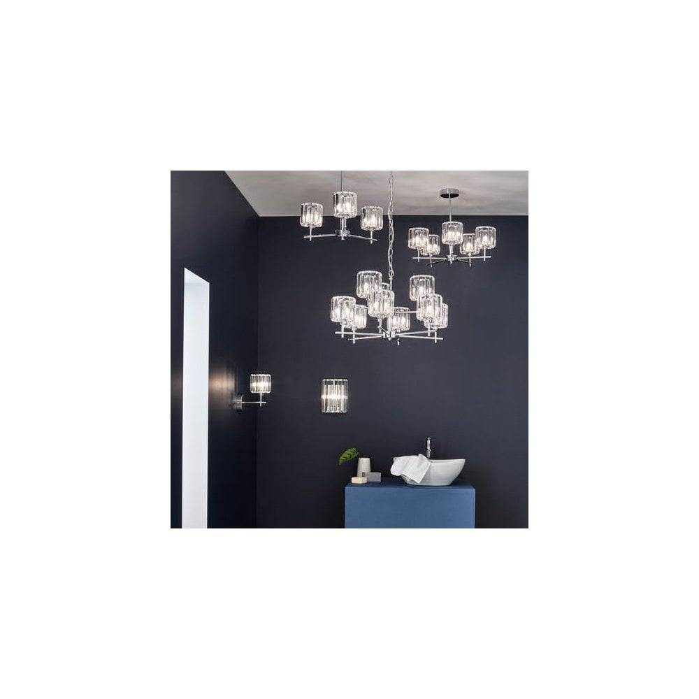 Pegasi Single Chrome Wall Light IP44