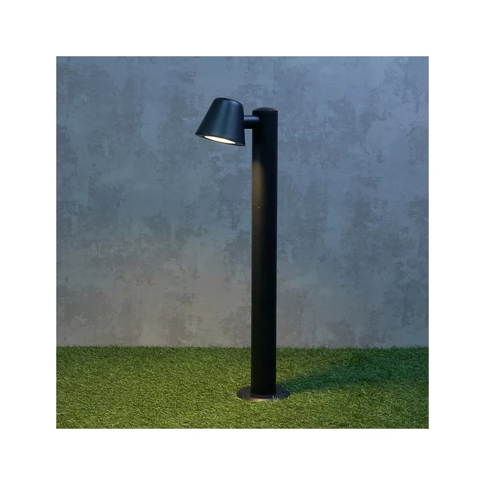 Ives Outdoor Adjustable Black Finish Bollard