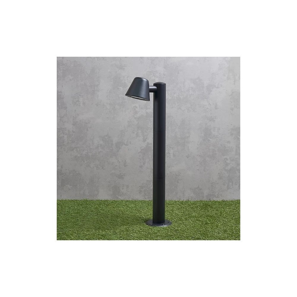 Ives Outdoor Adjustable Black Finish Bollard