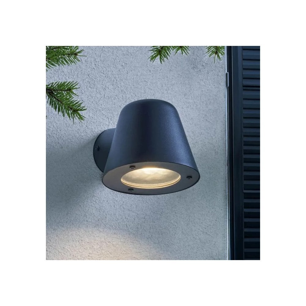 Ives Outdoor Black Finish Wall Light IP44