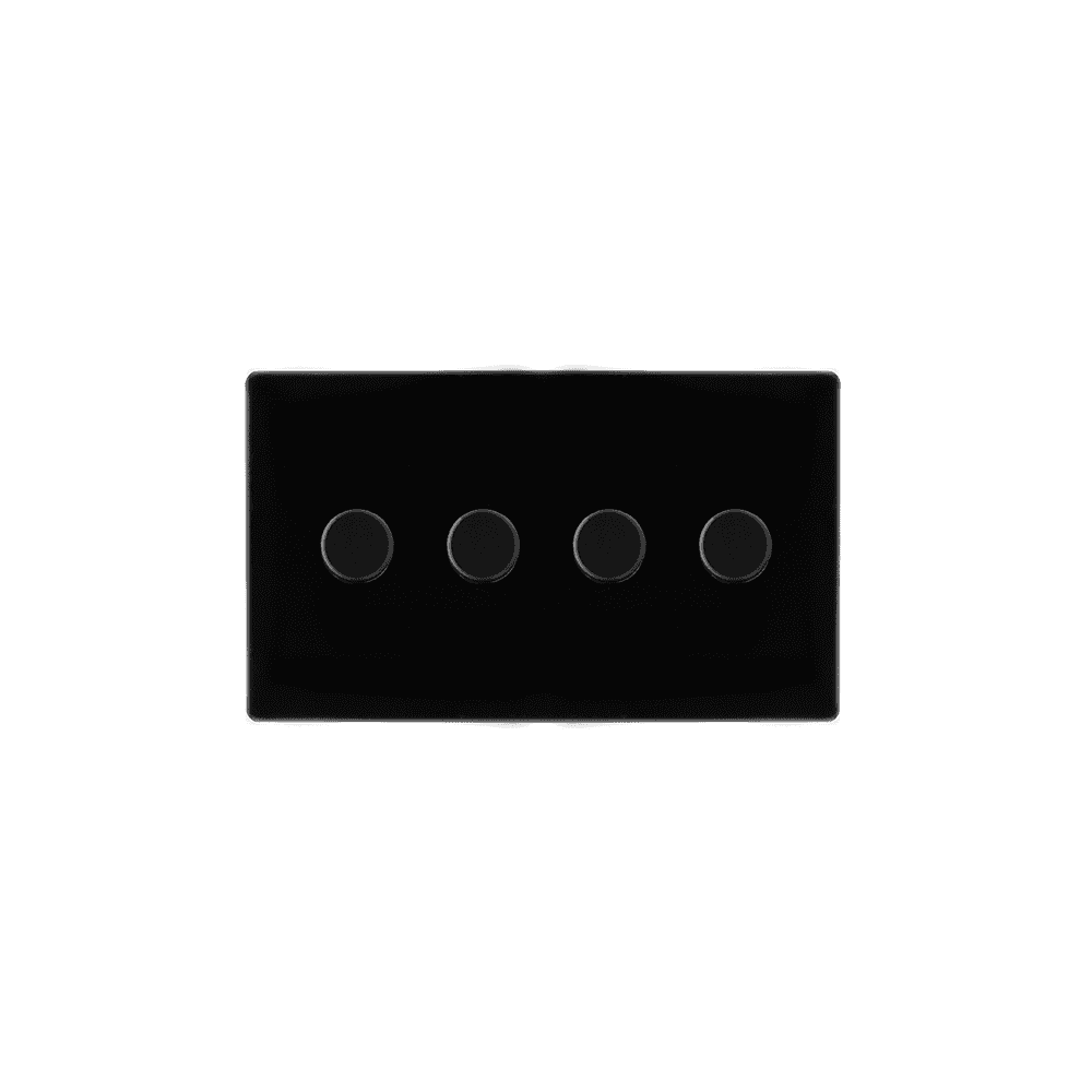 Black 4 Gang 2 Way Dimmer Switch