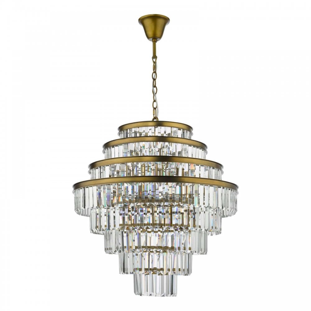 Rhapsody 12 Crystal Chandelier with Bronze Frame