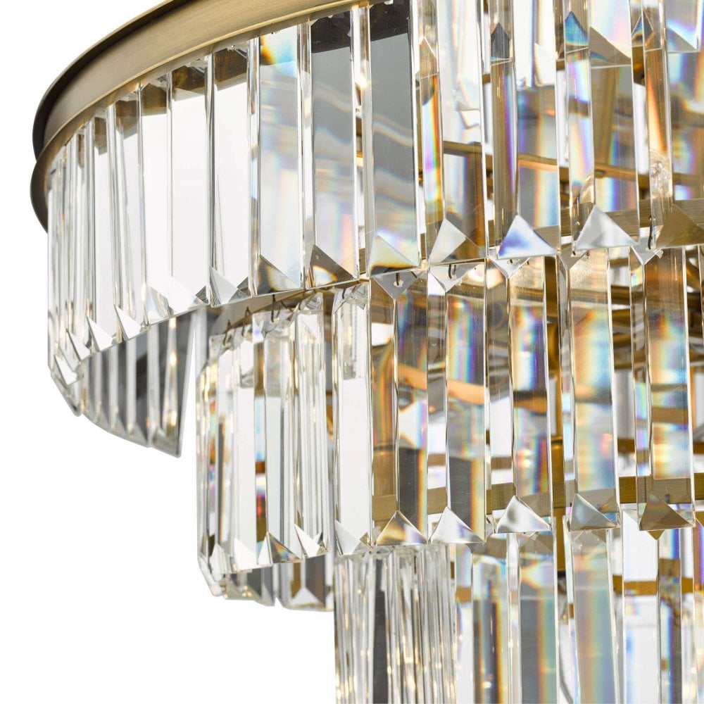 Rhapsody 12 Crystal Chandelier with Bronze Frame