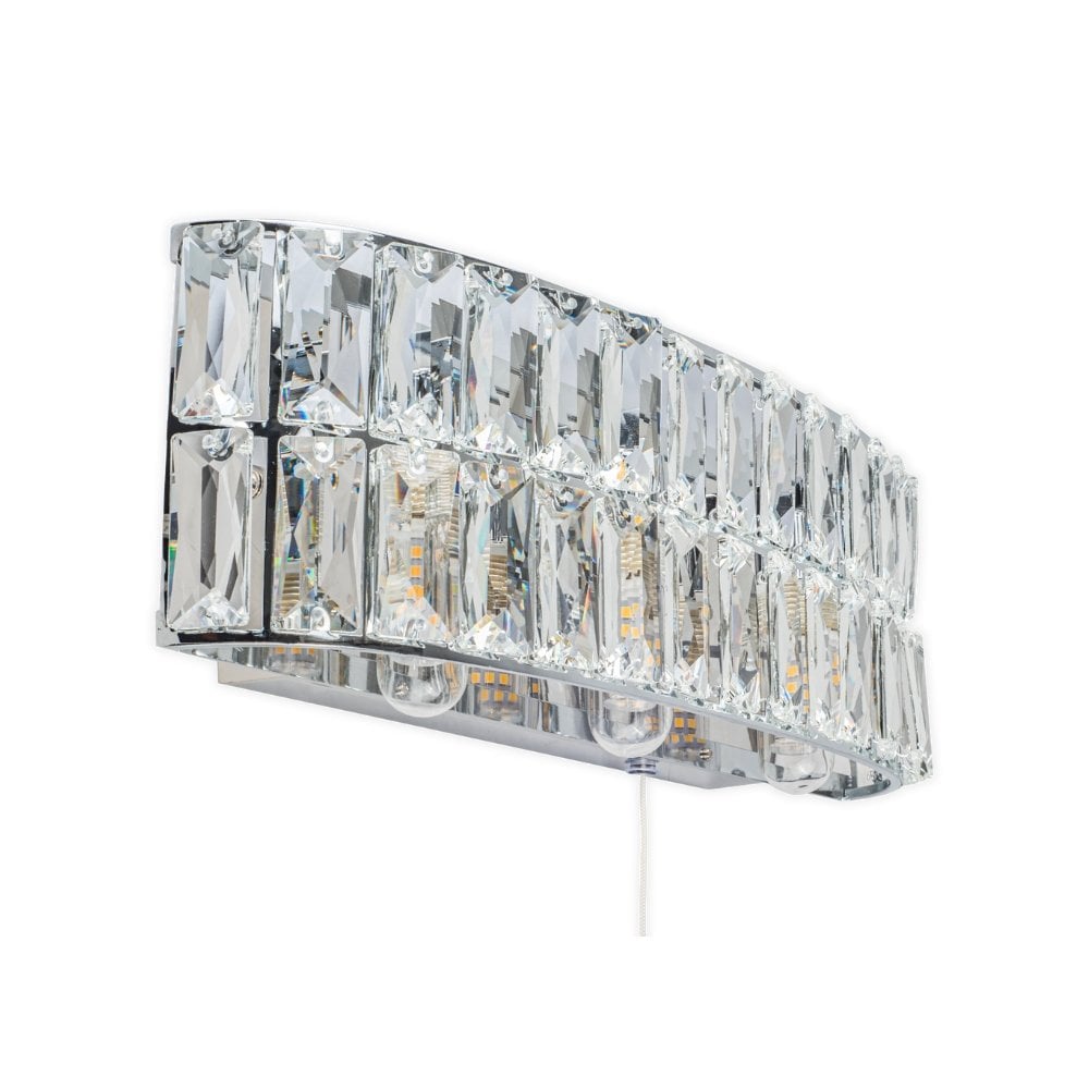 Haley 3 Light Polished Chrome Wall Fitting IP44