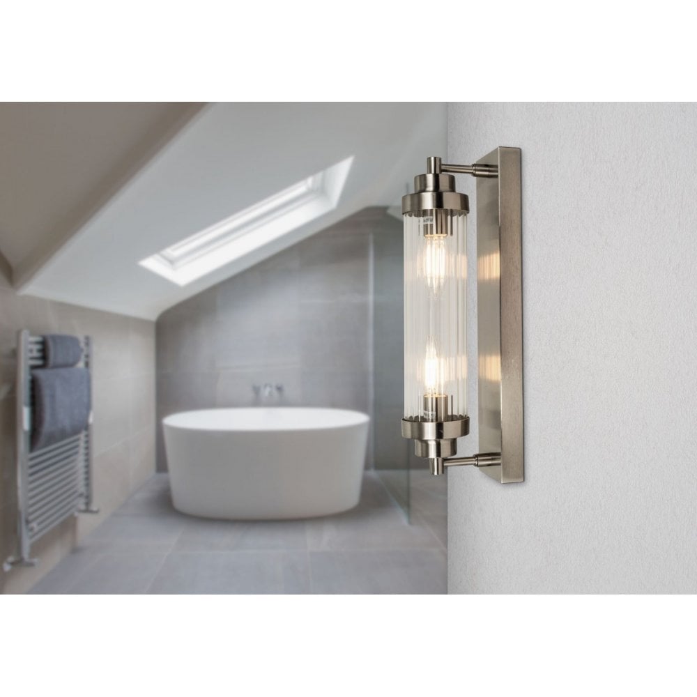 Edith Satin Chrome Bathroom Wall Light
