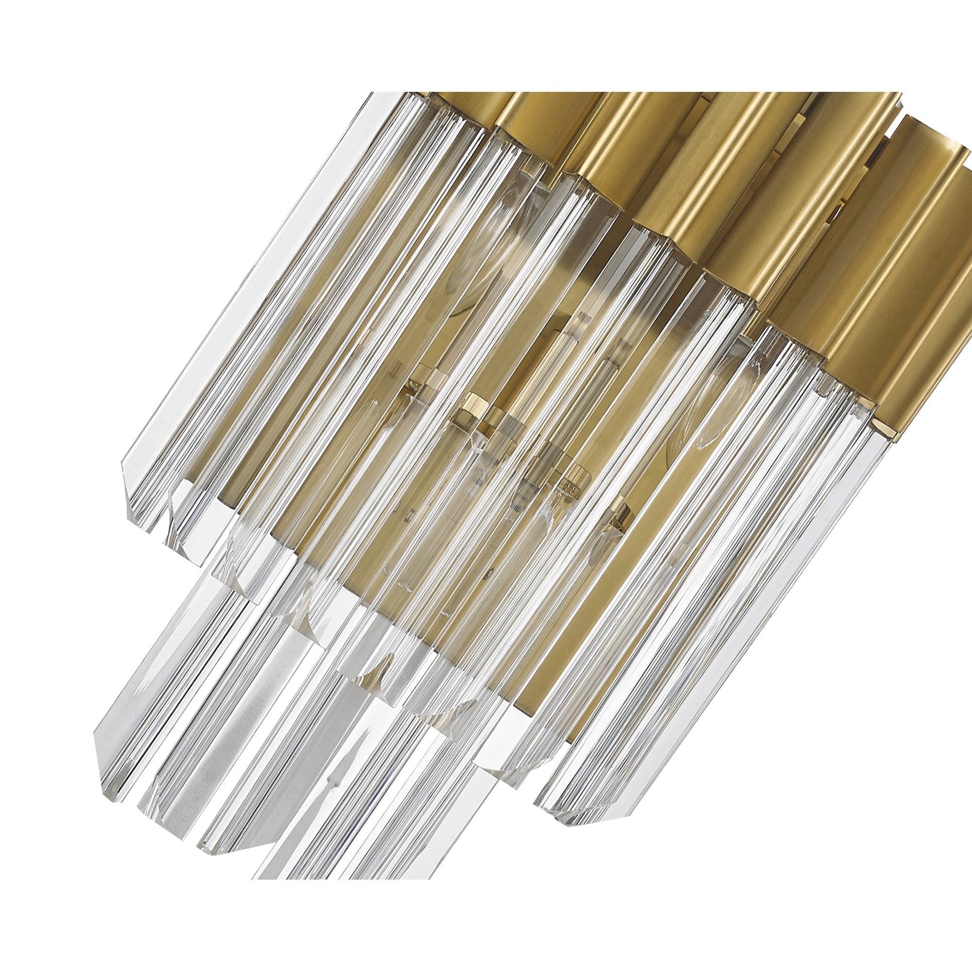 Donard Brass Wall Light with Clear Glass