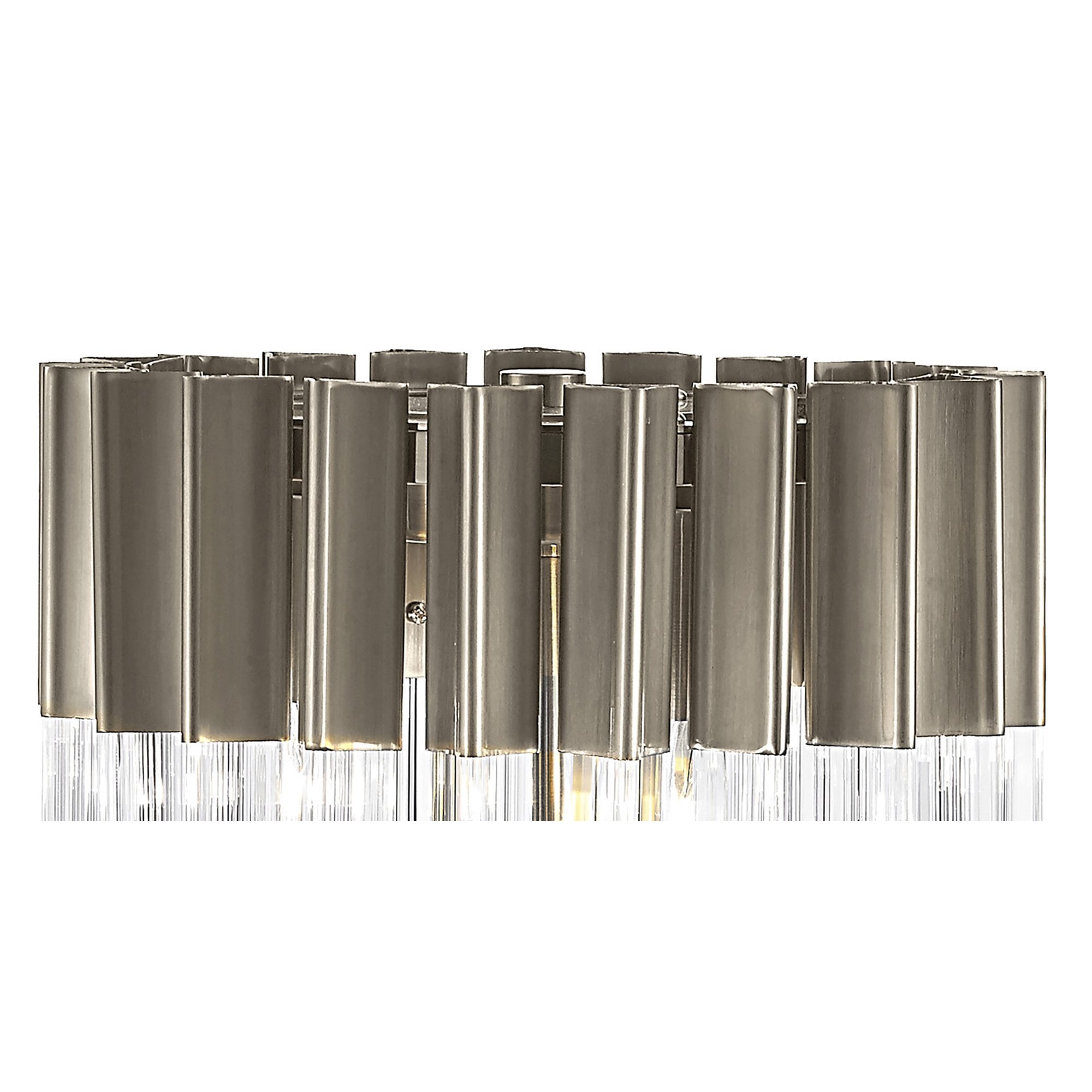 Donard Polished Nickel Table Lamp with Clear Glass