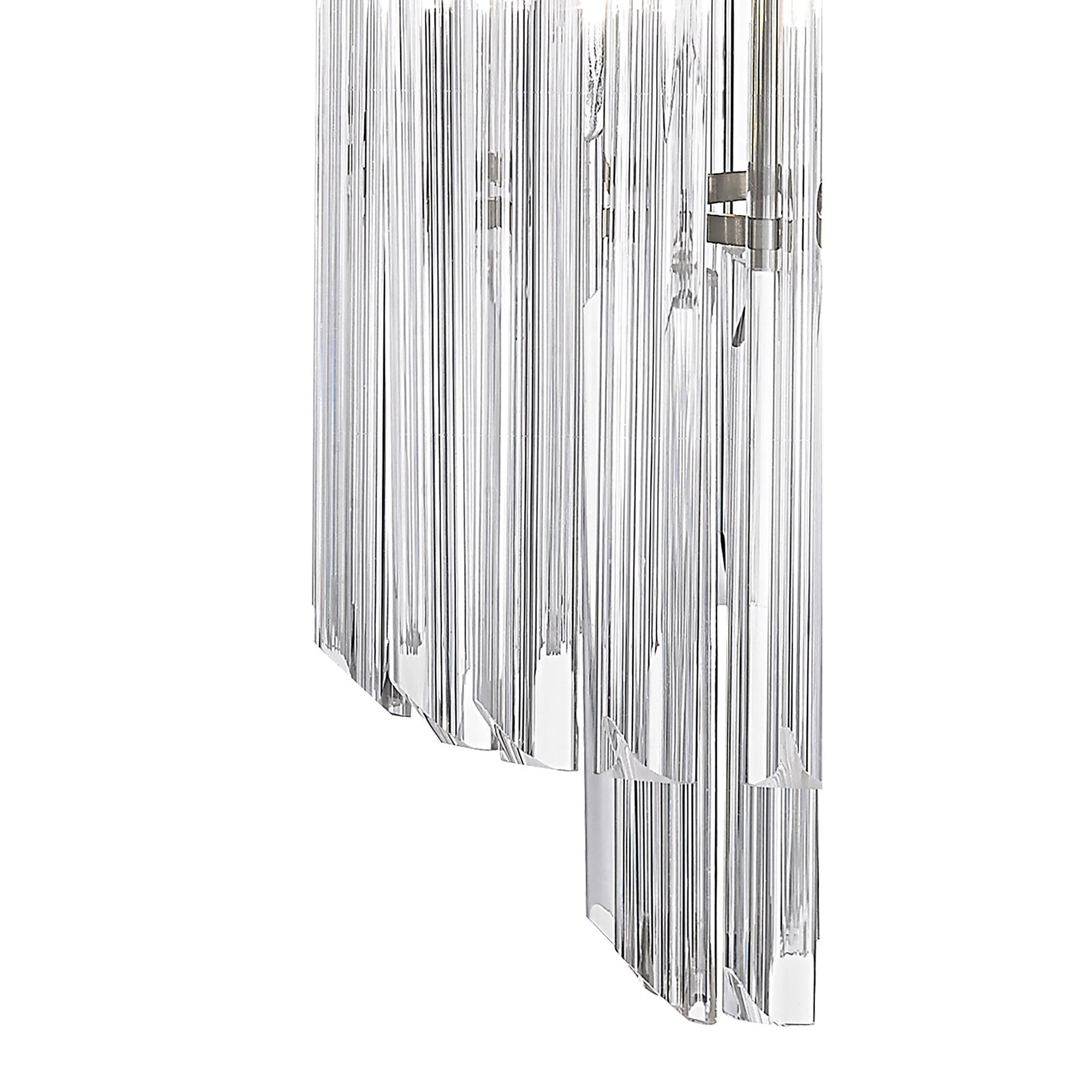 Donard Polished Nickel Table Lamp with Clear Glass