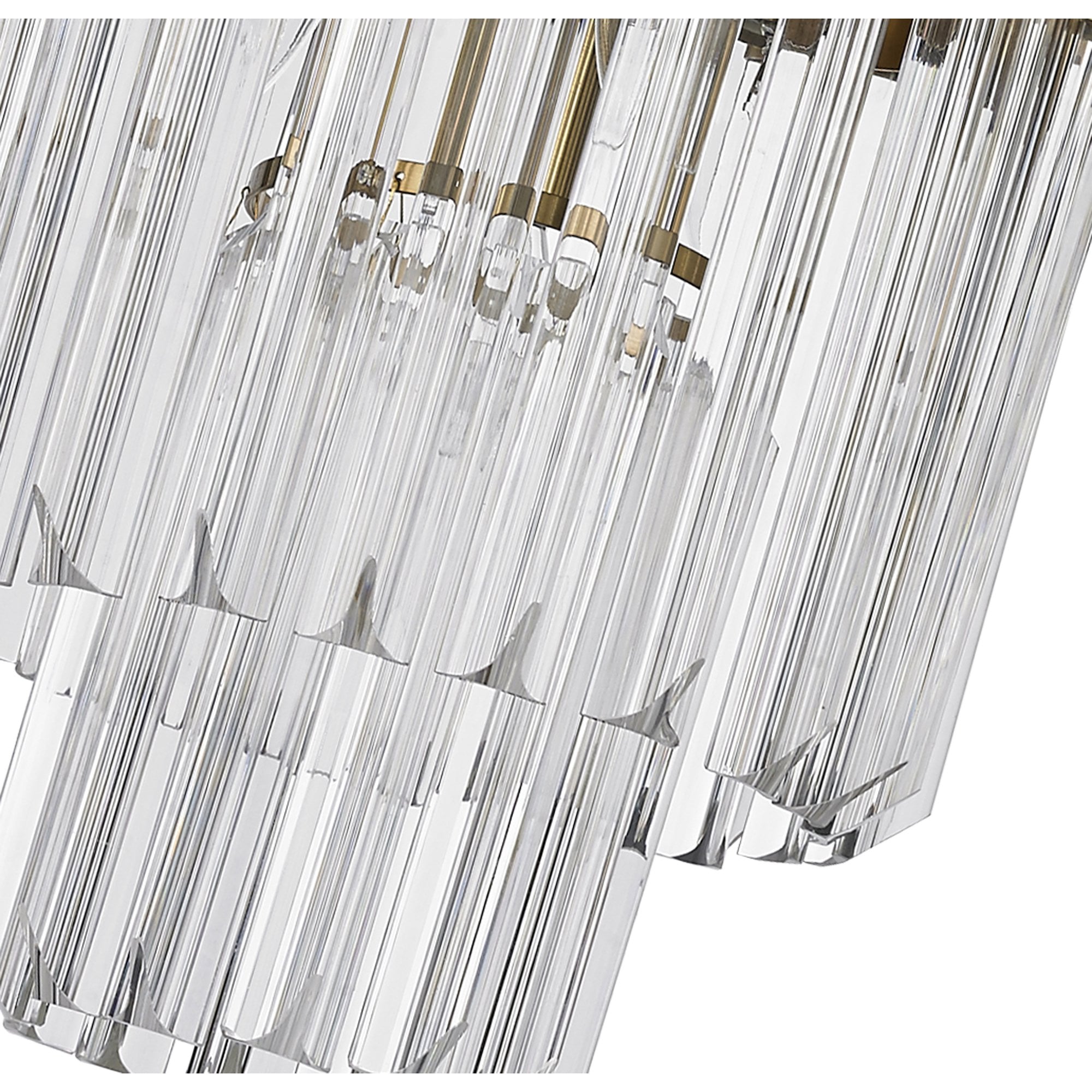 Donard Brass 4 Light Pendant with Clear Glass