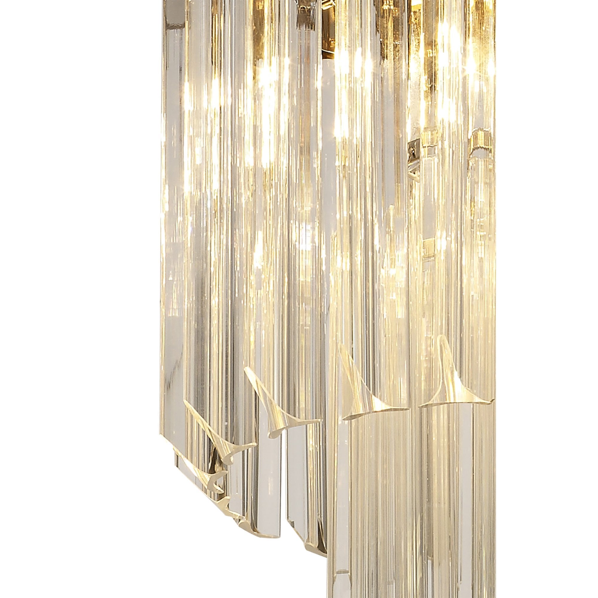 Donard Polished Nickel 4 Light Pendant with Clear Glass