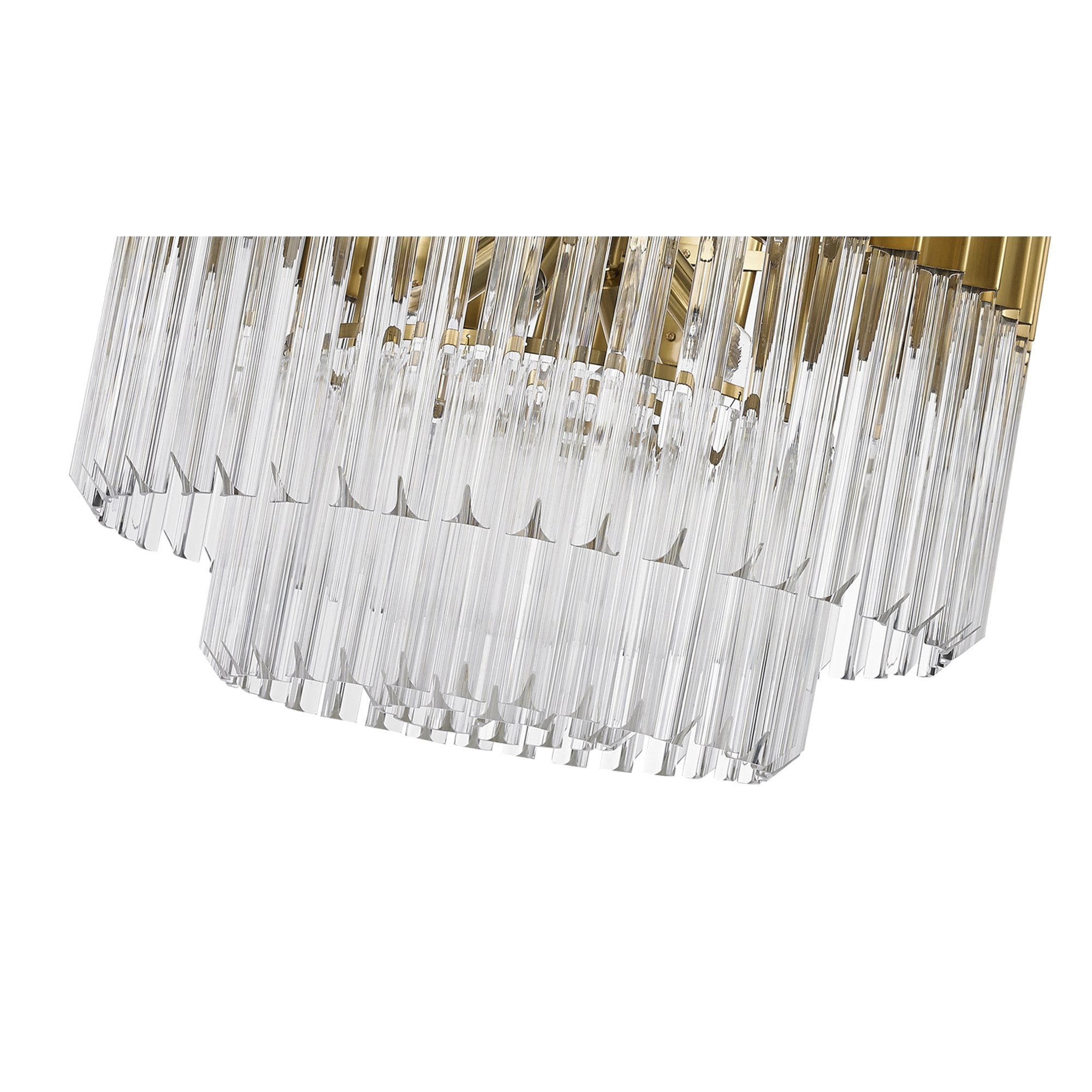 Donard Brass 8 Light Pendant with Clear Glass