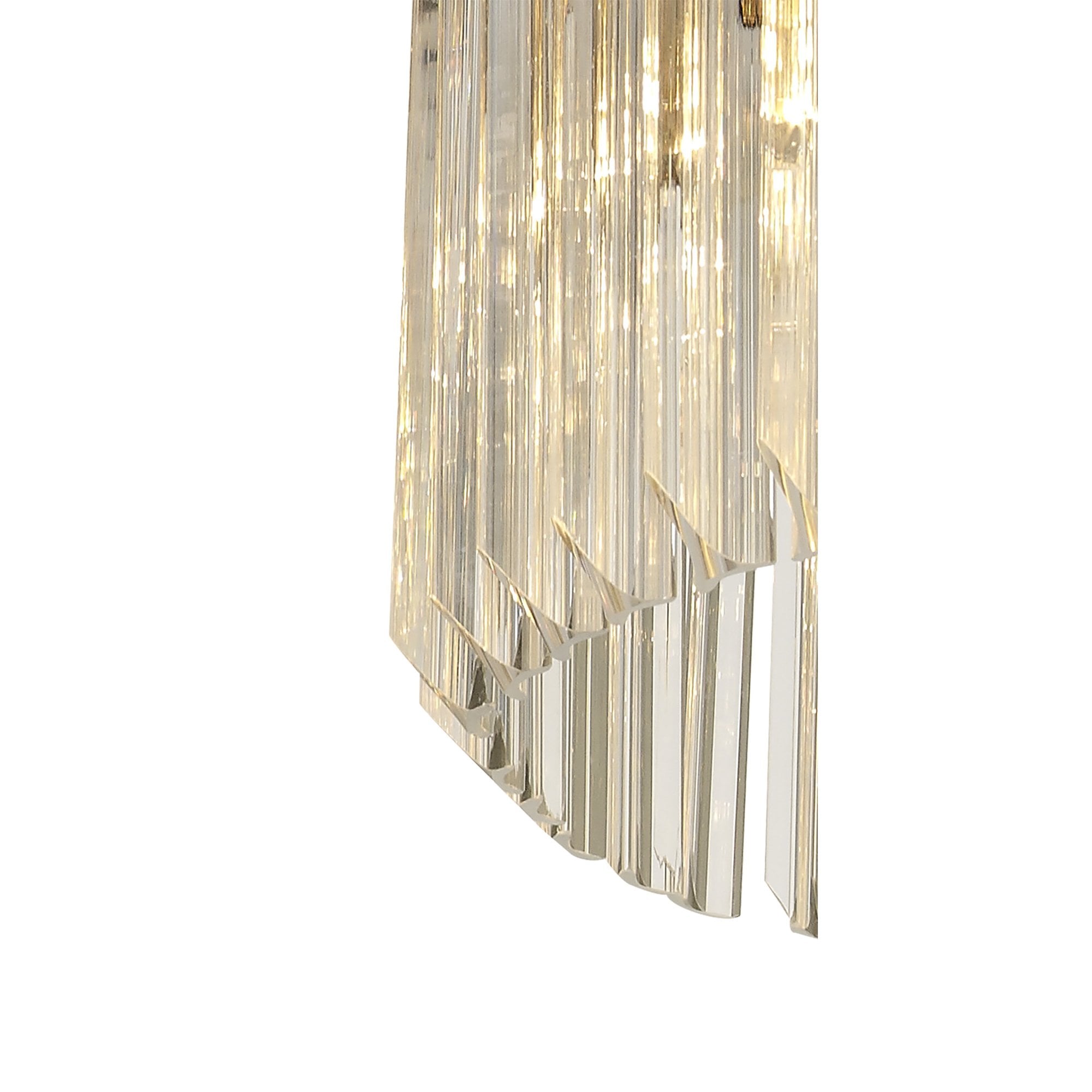 Donard Polished Nickel 8 Light Pendant with Clear Glass