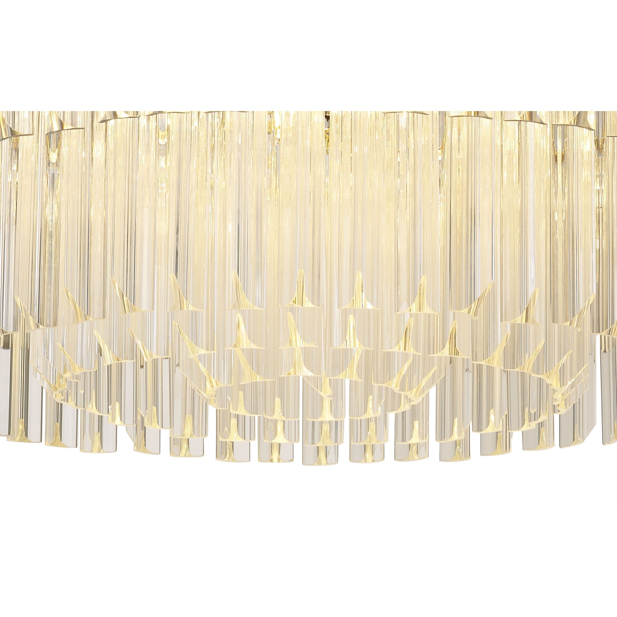 Donard Polished Nickel 12 Light Pendant with Clear Glass
