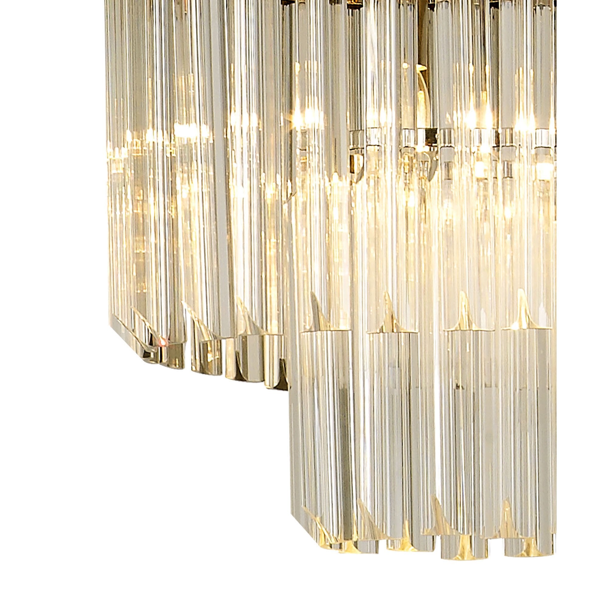 Donard Polished Nickel 5 Light Bar Pendant with Clear Glass
