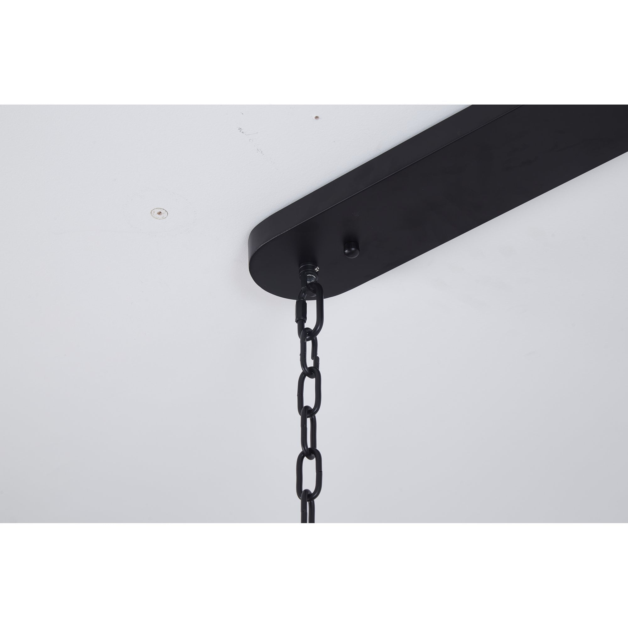Donard Matt Black 7 Light Bar Pendant with Clear Glass
