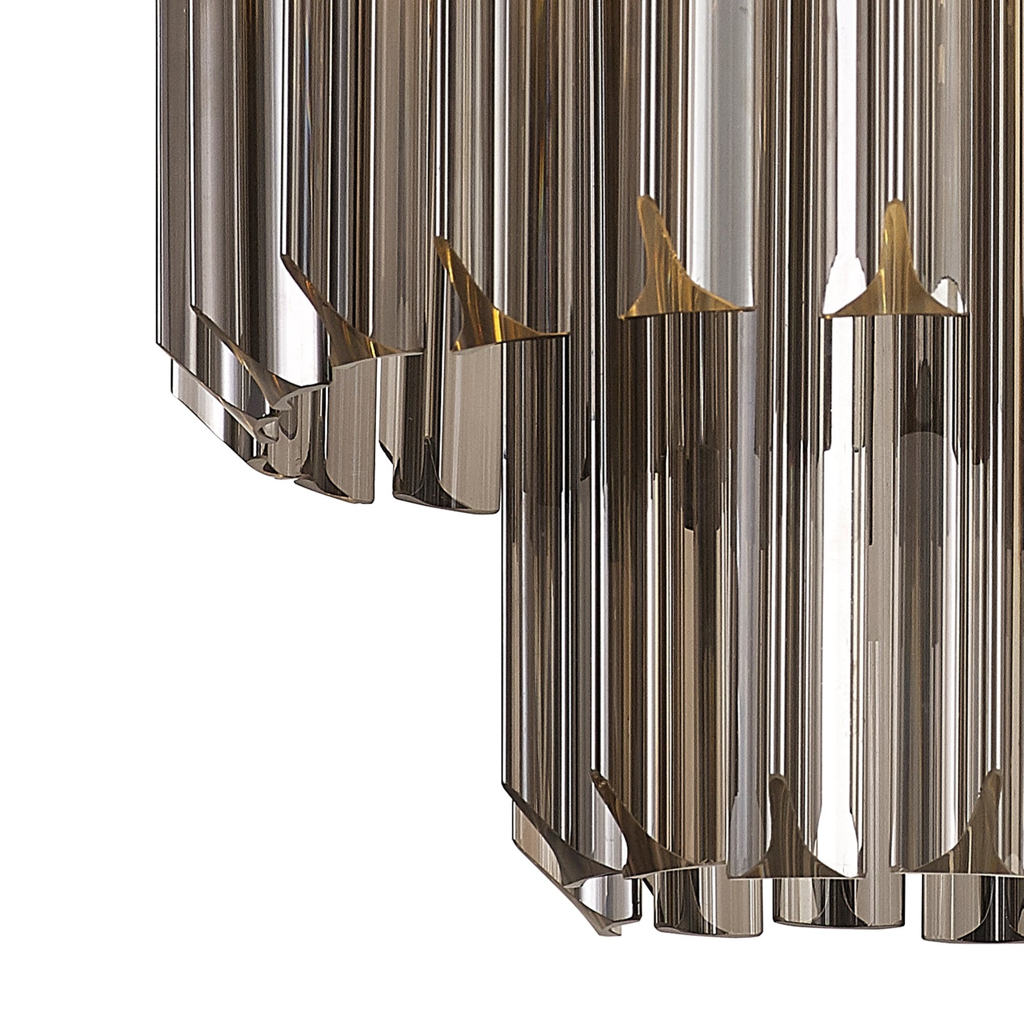 Donard Matt Black 3 Light Flush Fitting with Smoked Glass