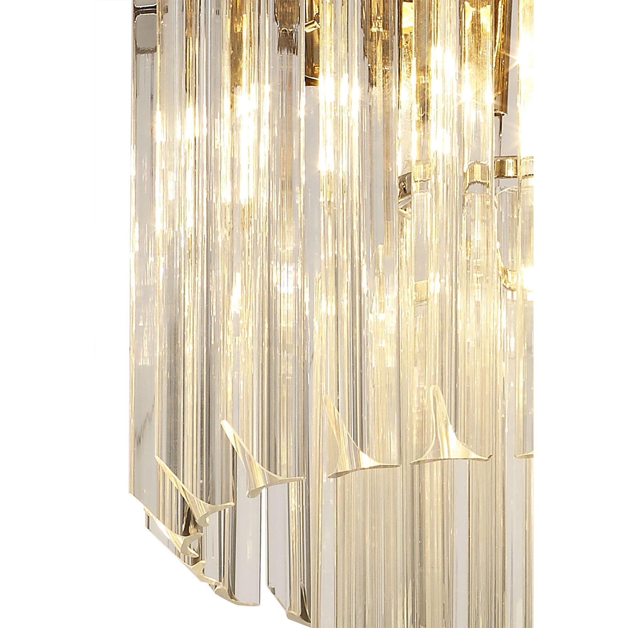 Donard Polished Nickel 3 Light Flush Fitting with Clear Glass