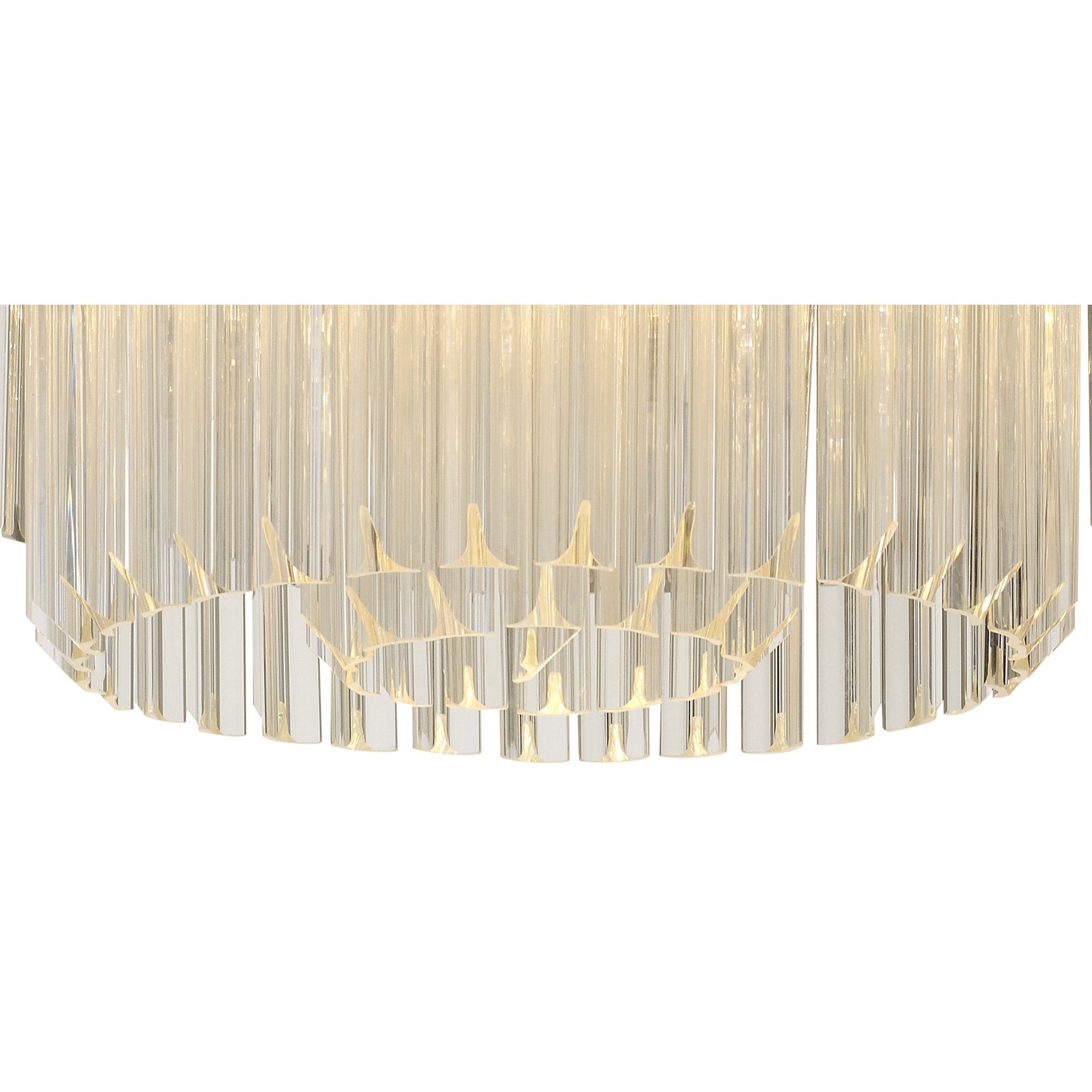 Donard Polished Nickel 7 Light Flush Fitting with Clear Glass