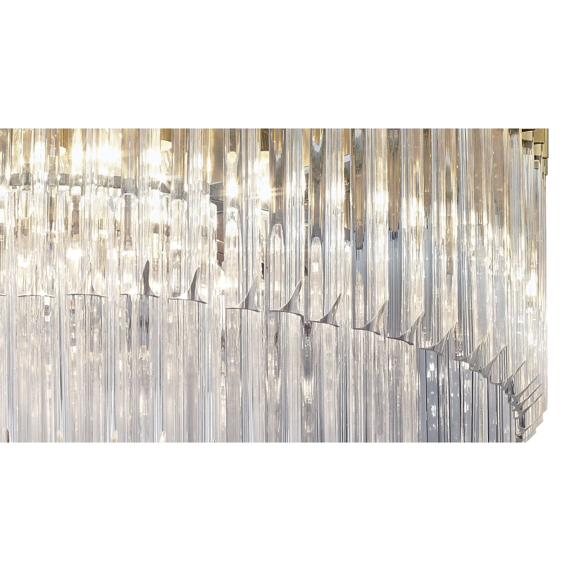 Donard Brass 12 Light Flush Fitting with Clear Glass