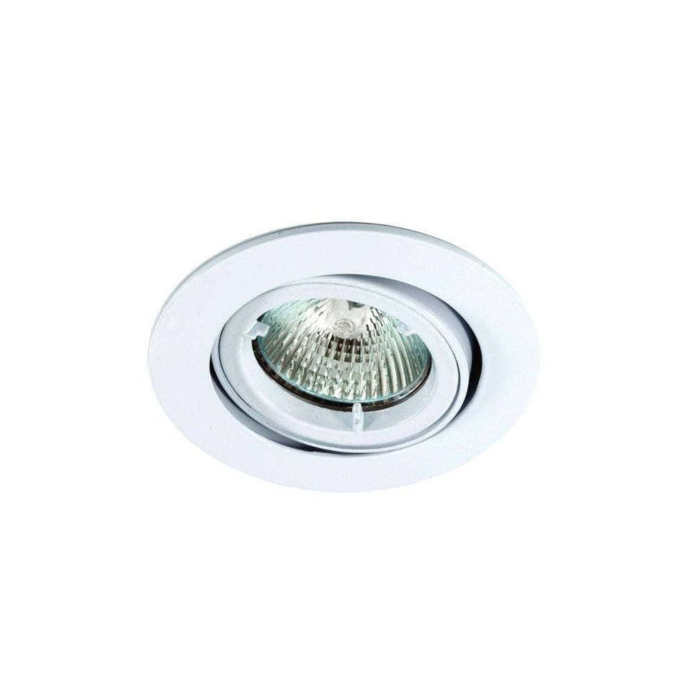 Twistlock GU10 Die Cast Gimbal Downlight Matt White