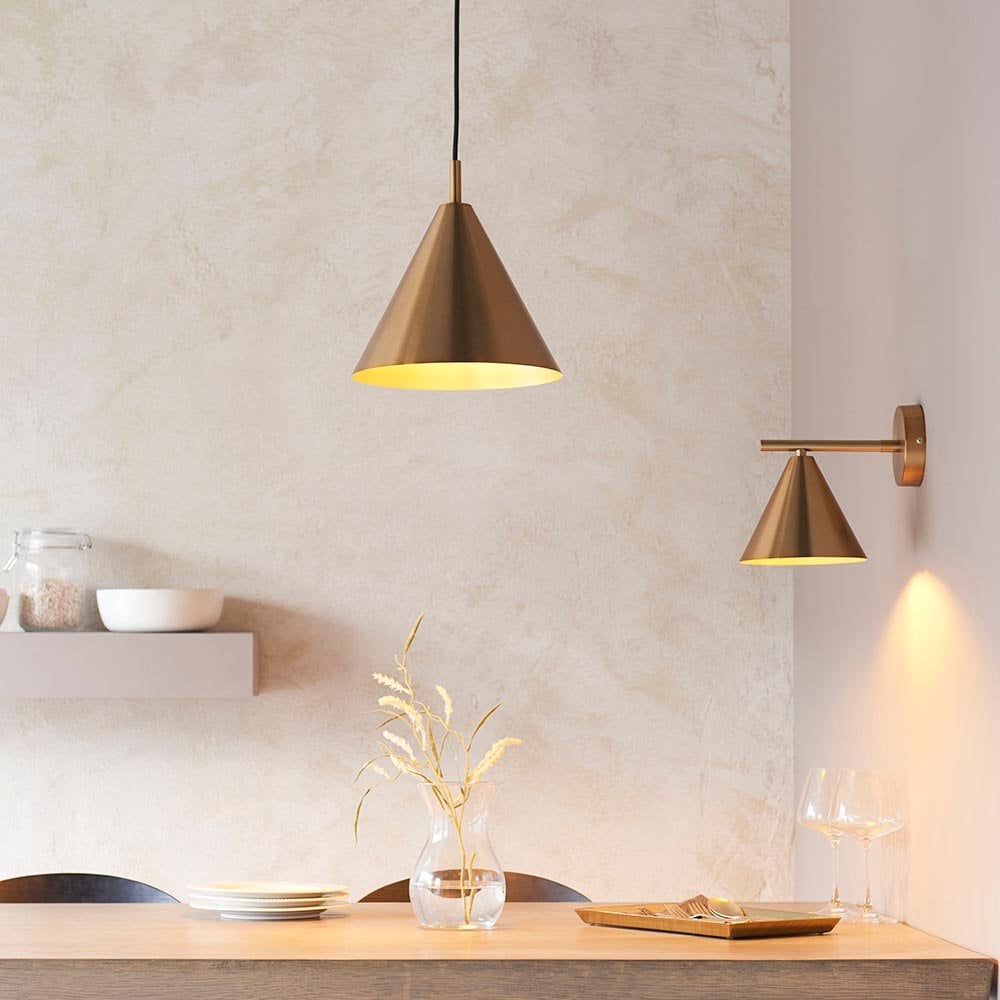 Cape Wall Light in Antique Brass