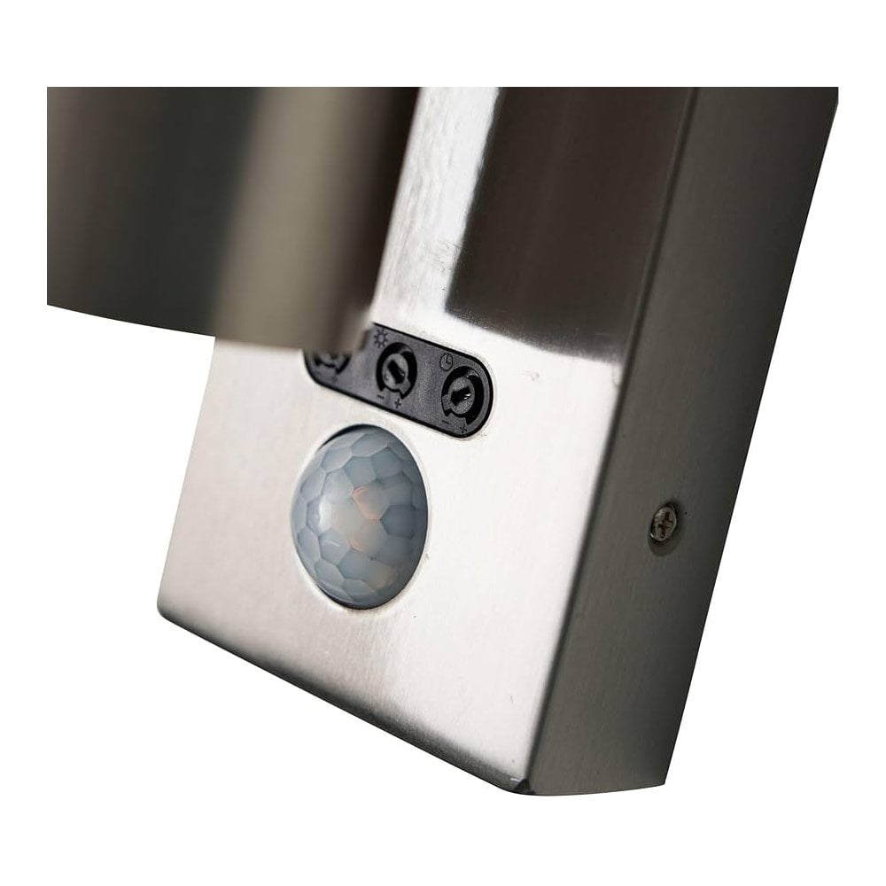 Leto Up and Down c/w PIR in a Stainless Steel Finish