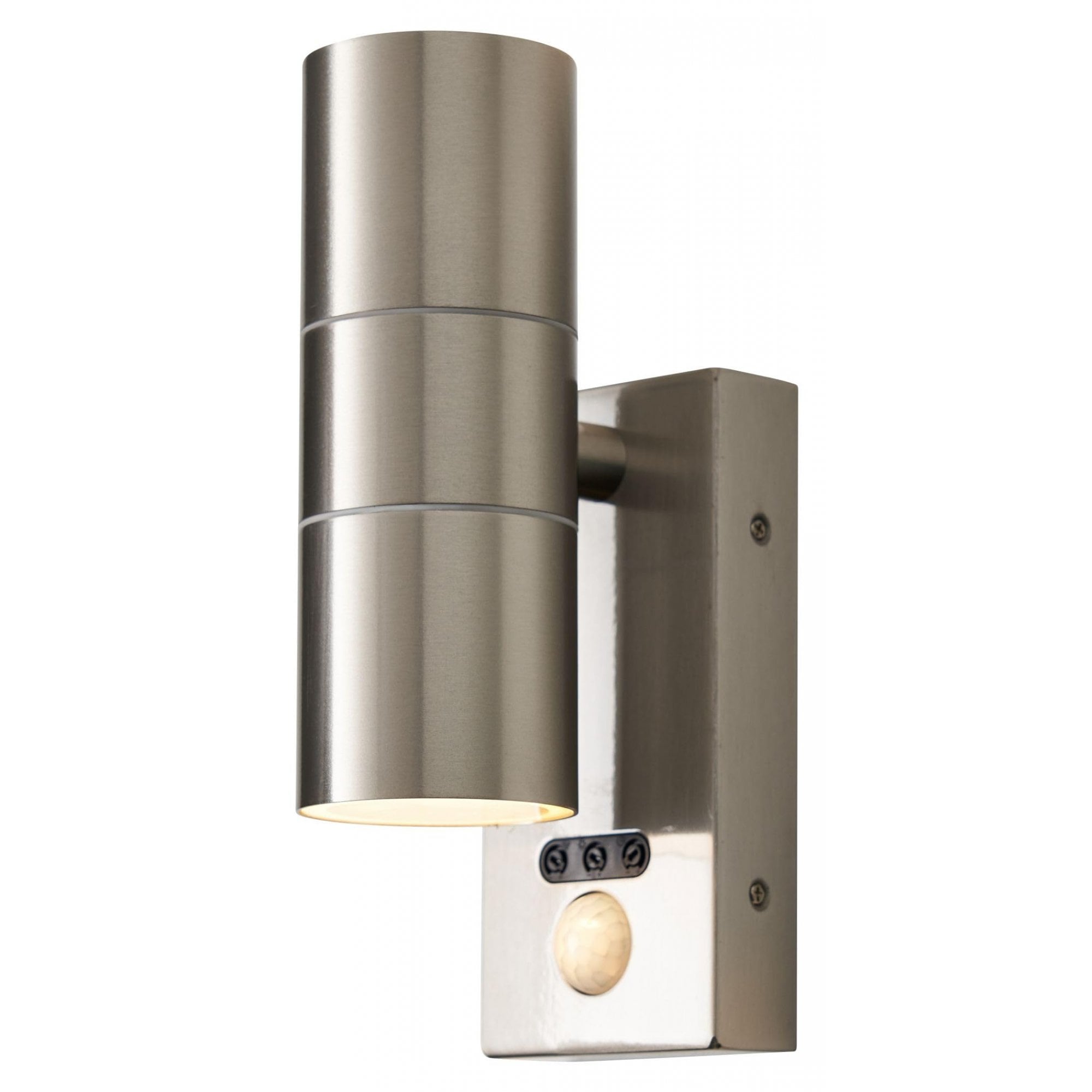 Leto Up and Down c/w PIR in a Stainless Steel Finish