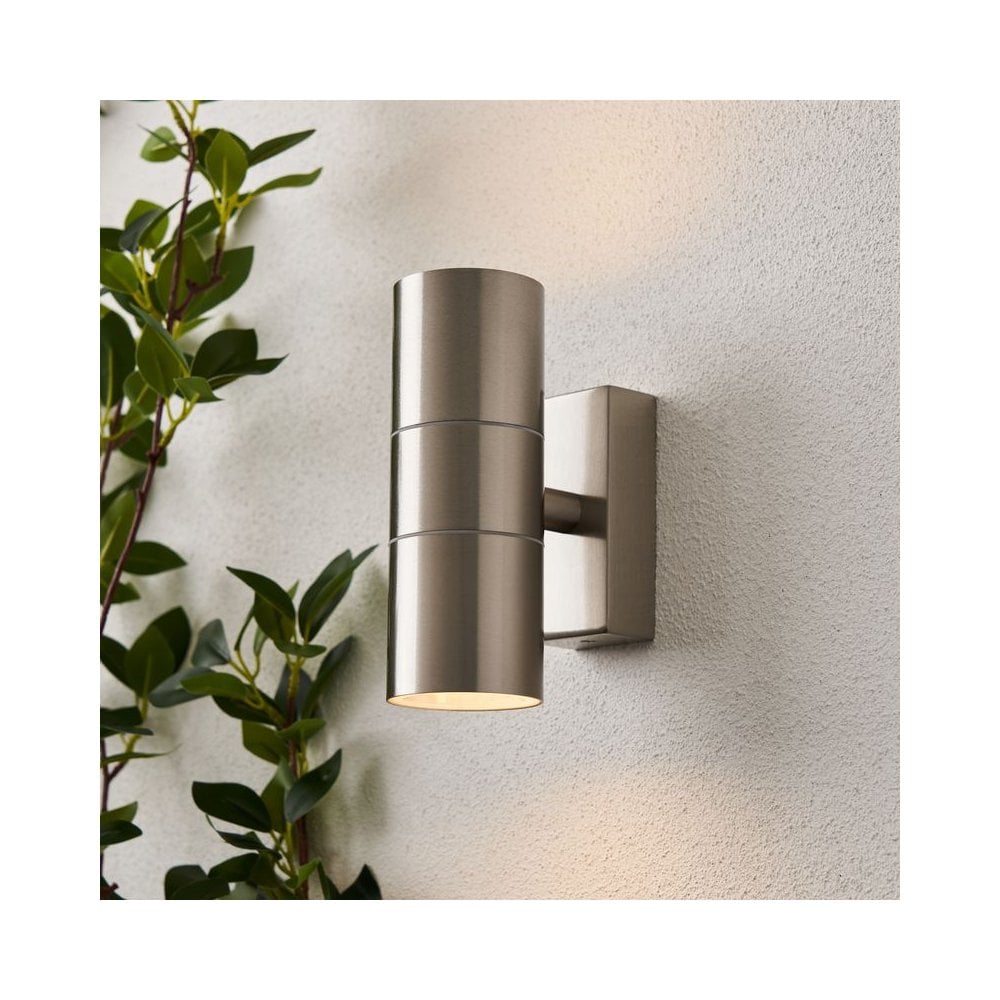 Leto Up and Down Stainless Steel Outdoor Wall Light