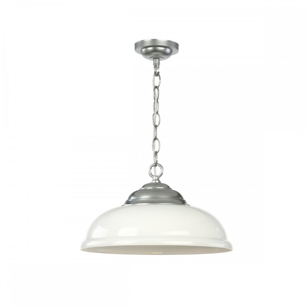 Webster Pendant Smoked Glass Chrome