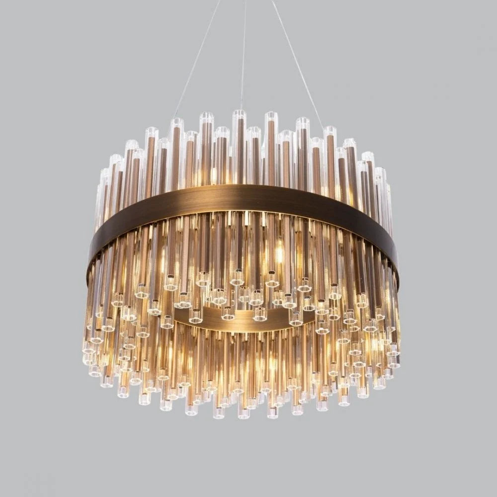 Colmar 60cm Antique Brass Pendant